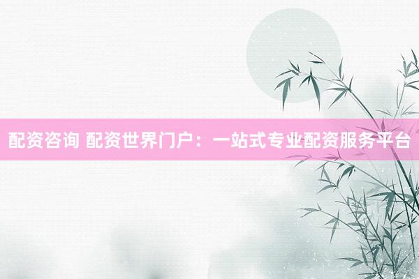 配资咨询 配资世界门户：一站式专业配资服务平台
