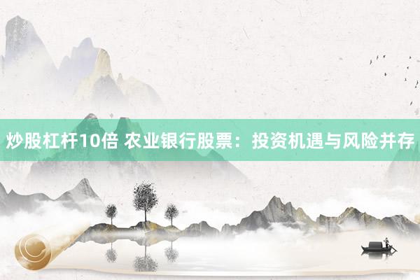 炒股杠杆10倍 农业银行股票：投资机遇与风险并存
