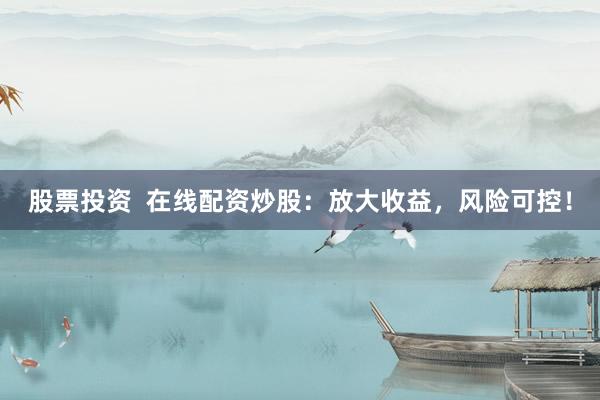 股票投资  在线配资炒股：放大收益，风险可控！