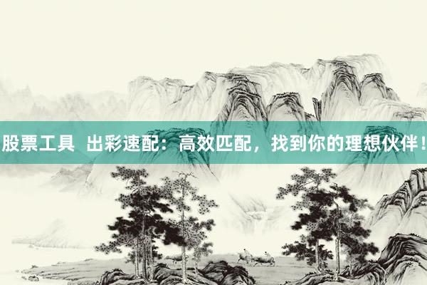 股票工具  出彩速配：高效匹配，找到你的理想伙伴！