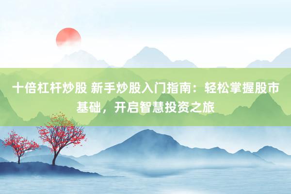 十倍杠杆炒股 新手炒股入门指南：轻松掌握股市基础，开启智慧投资之旅
