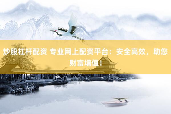 炒股杠杆配资 专业网上配资平台：安全高效，助您财富增值！