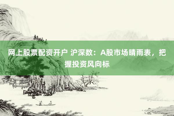 网上股票配资开户 沪深数：A股市场晴雨表，把握投资风向标